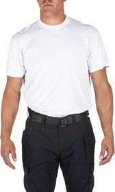 5.11 Tactical Performance Utili-T Short Sleeve Shirt in white with enduro-flex fabric
